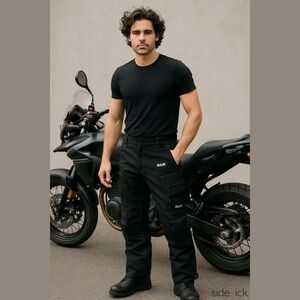 Men's Black Utility Cargo Pants -